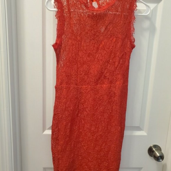 S&D Colo Red Lace Dress - Picture 1 of 8